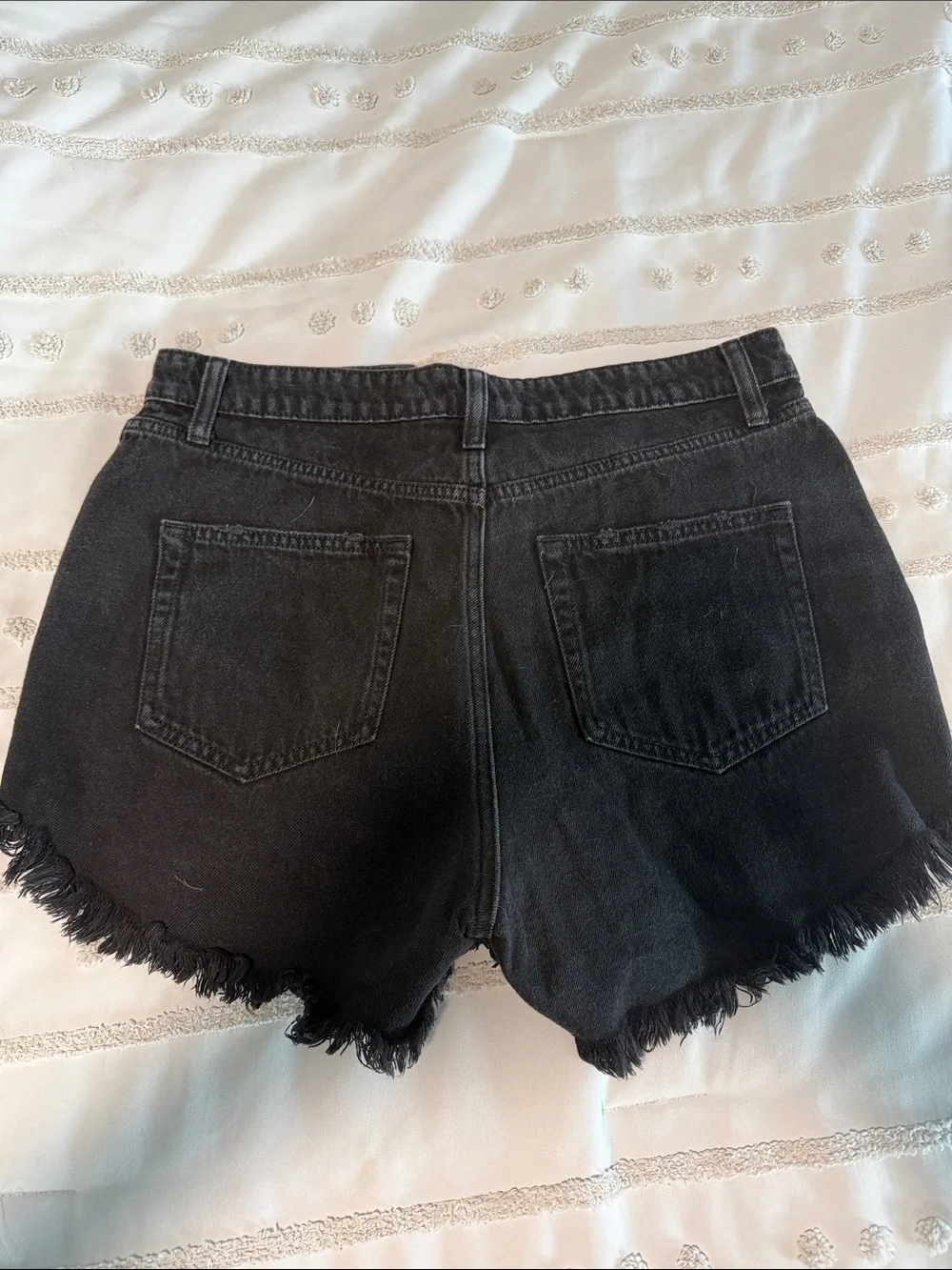 wild fable Black High-Rise Distressed Button-Front Jean Shorts